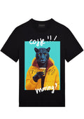 FesFas Panther-print T-shirt | Black