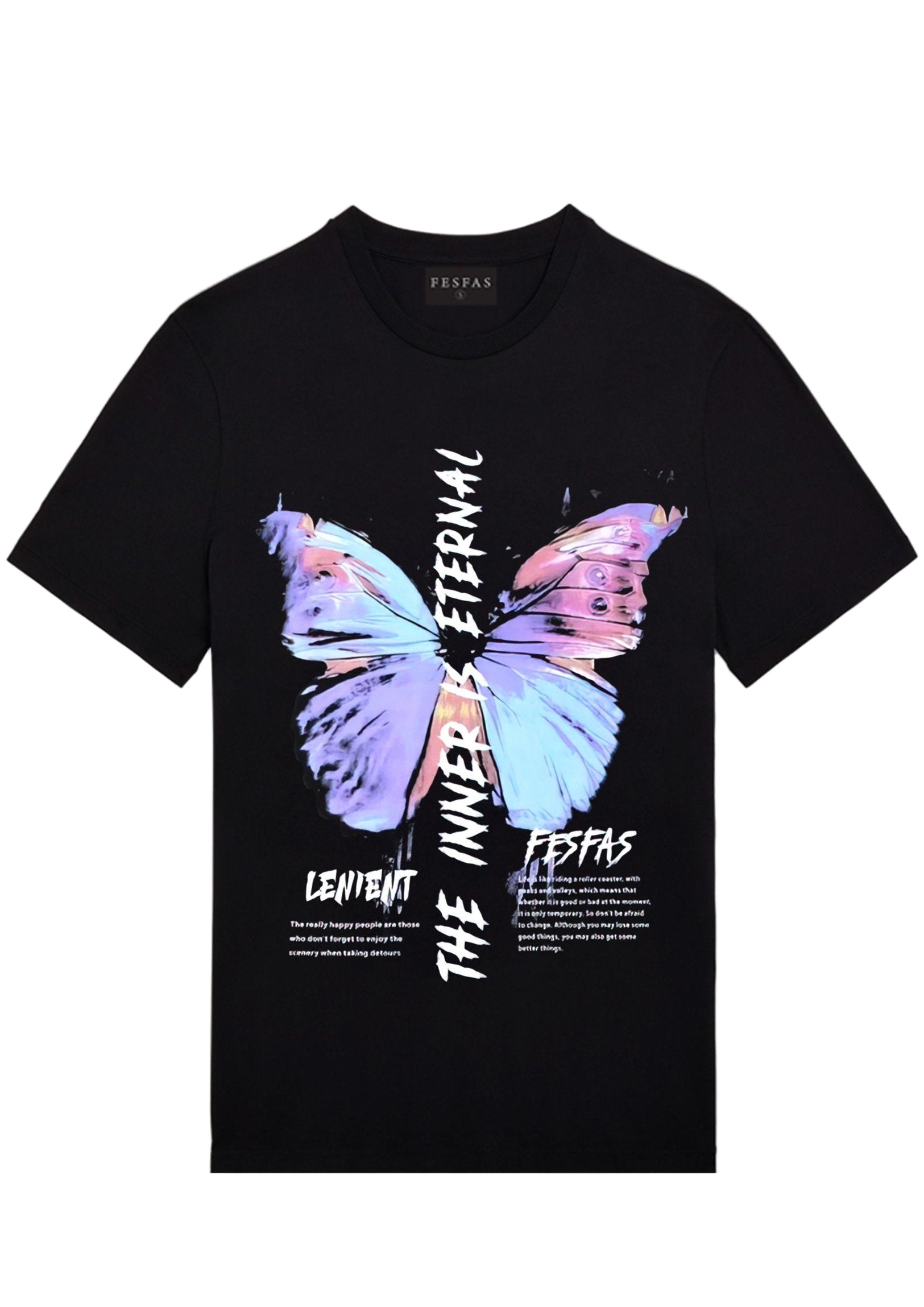 FesFas Butterfly-print T-shirt | Black