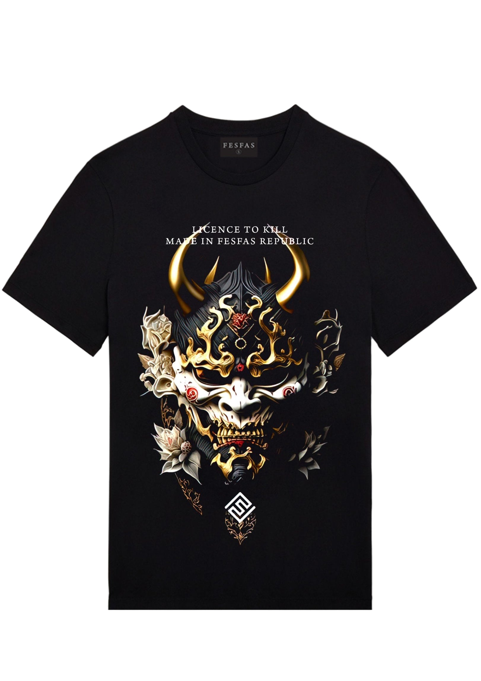 FesFas Mystic-print T-shirt | Black