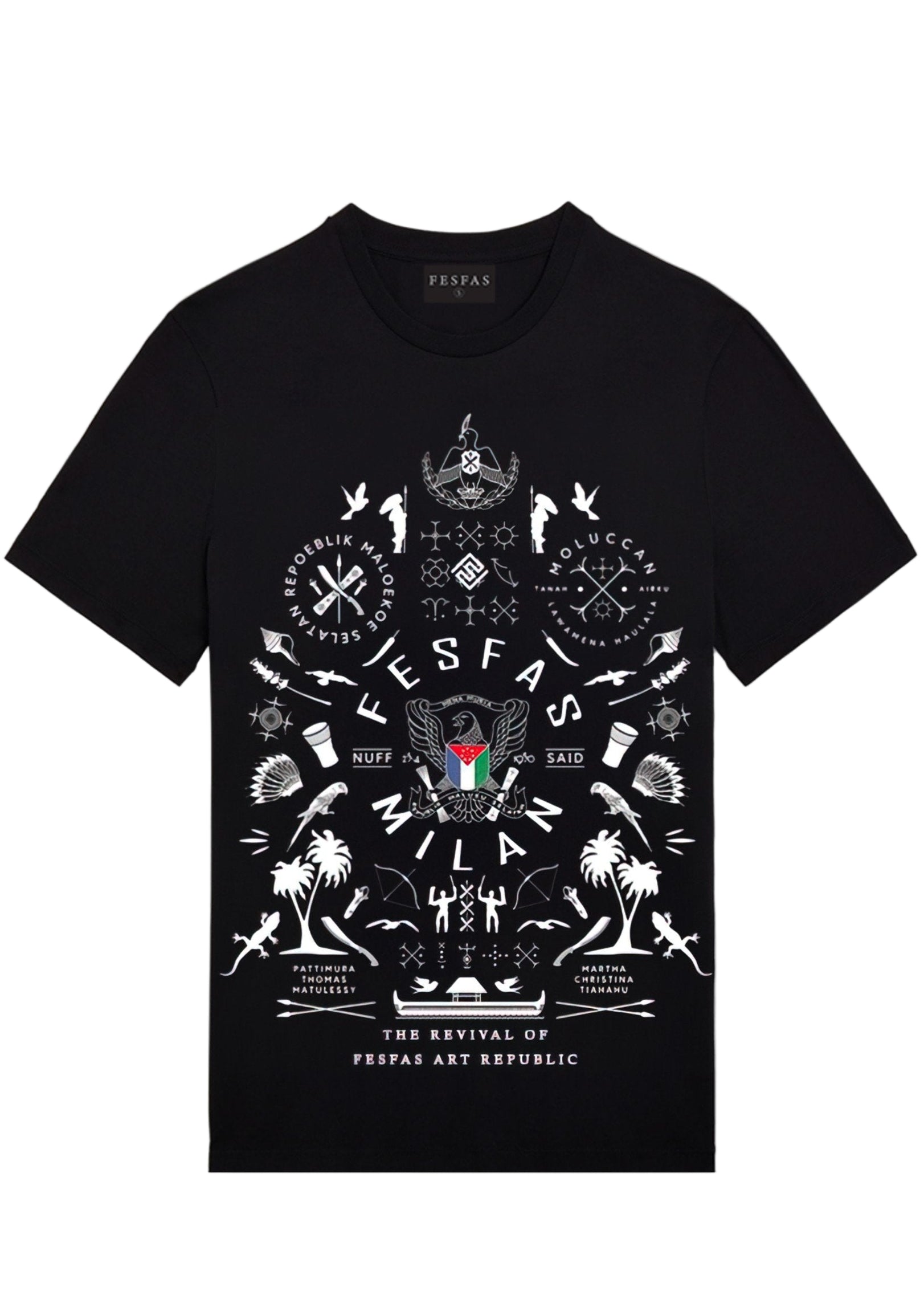 FesFas graphic-print T-shirt | Black