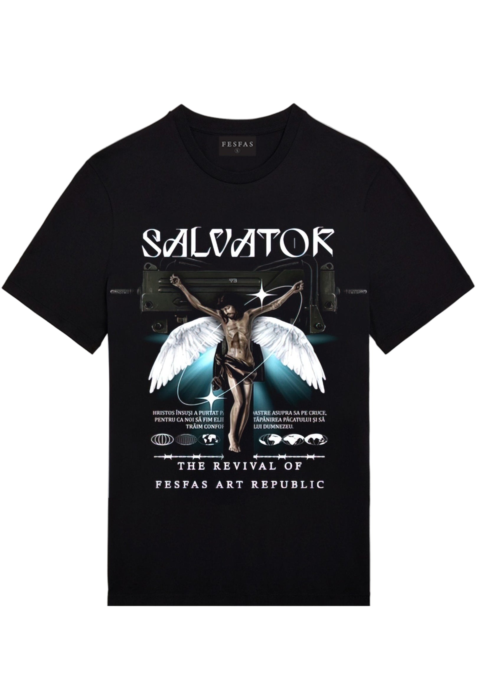 FesFas graphic-print T-shirt | Black