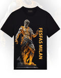 FesFas statue-print T-shirt | Black