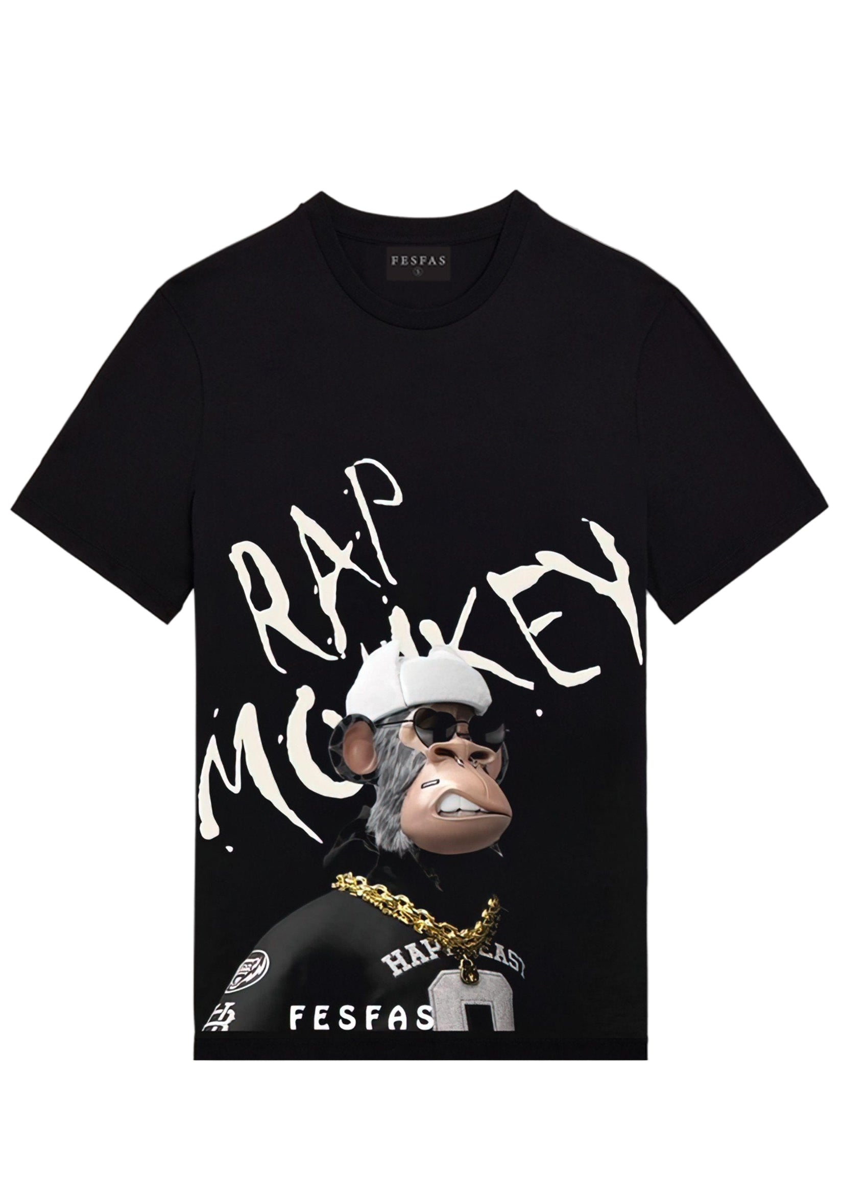 FesFas monkey-print T-shirt | Black