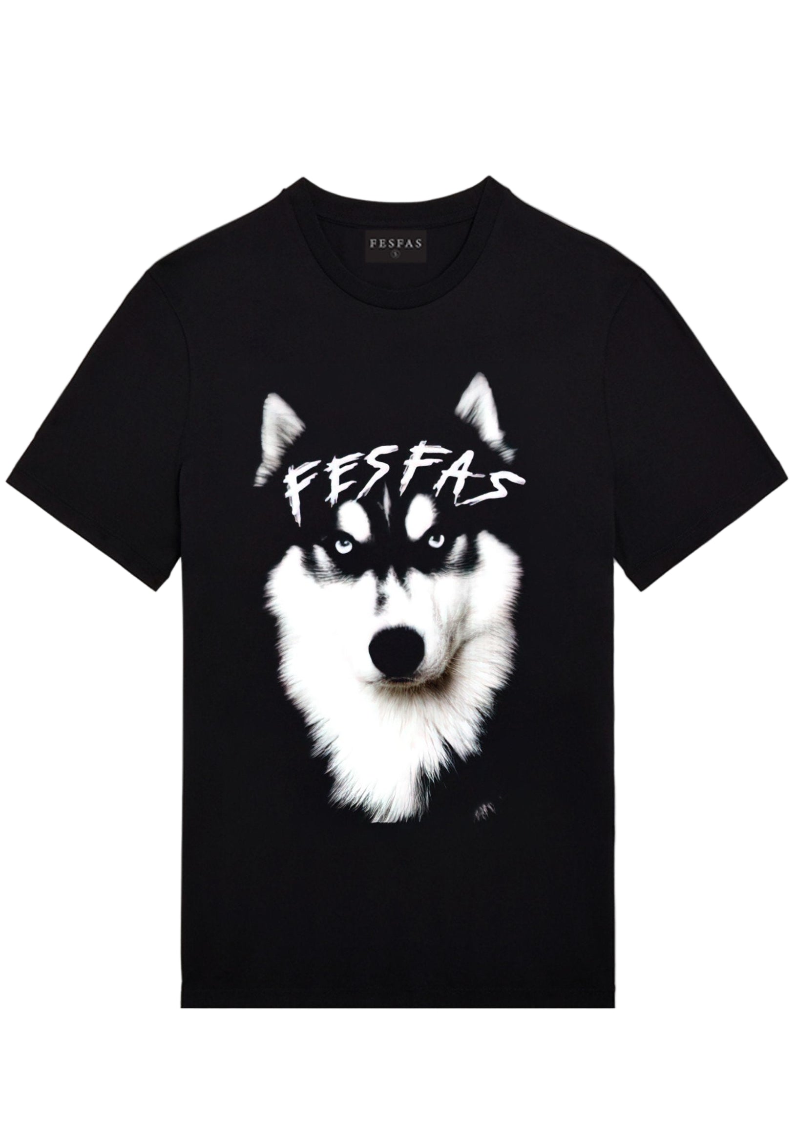 FesFas husky-print T-shirt | Black