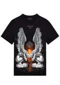 FesFas angel-print T-shirt | Black