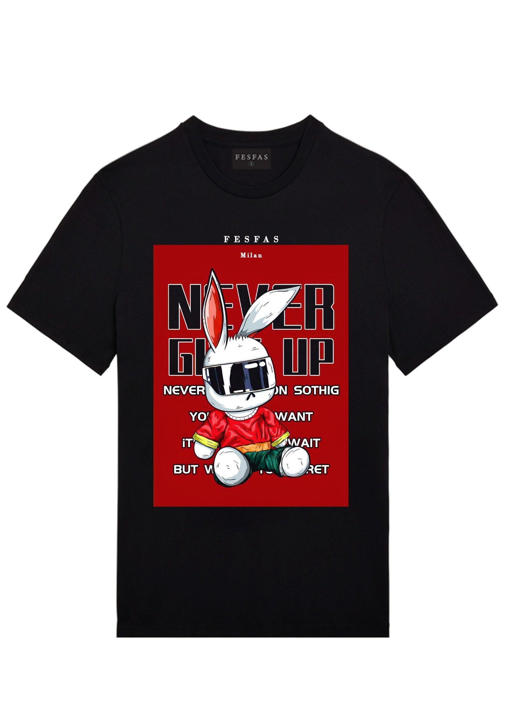 FesFas rabbit-print T-shirt | Black