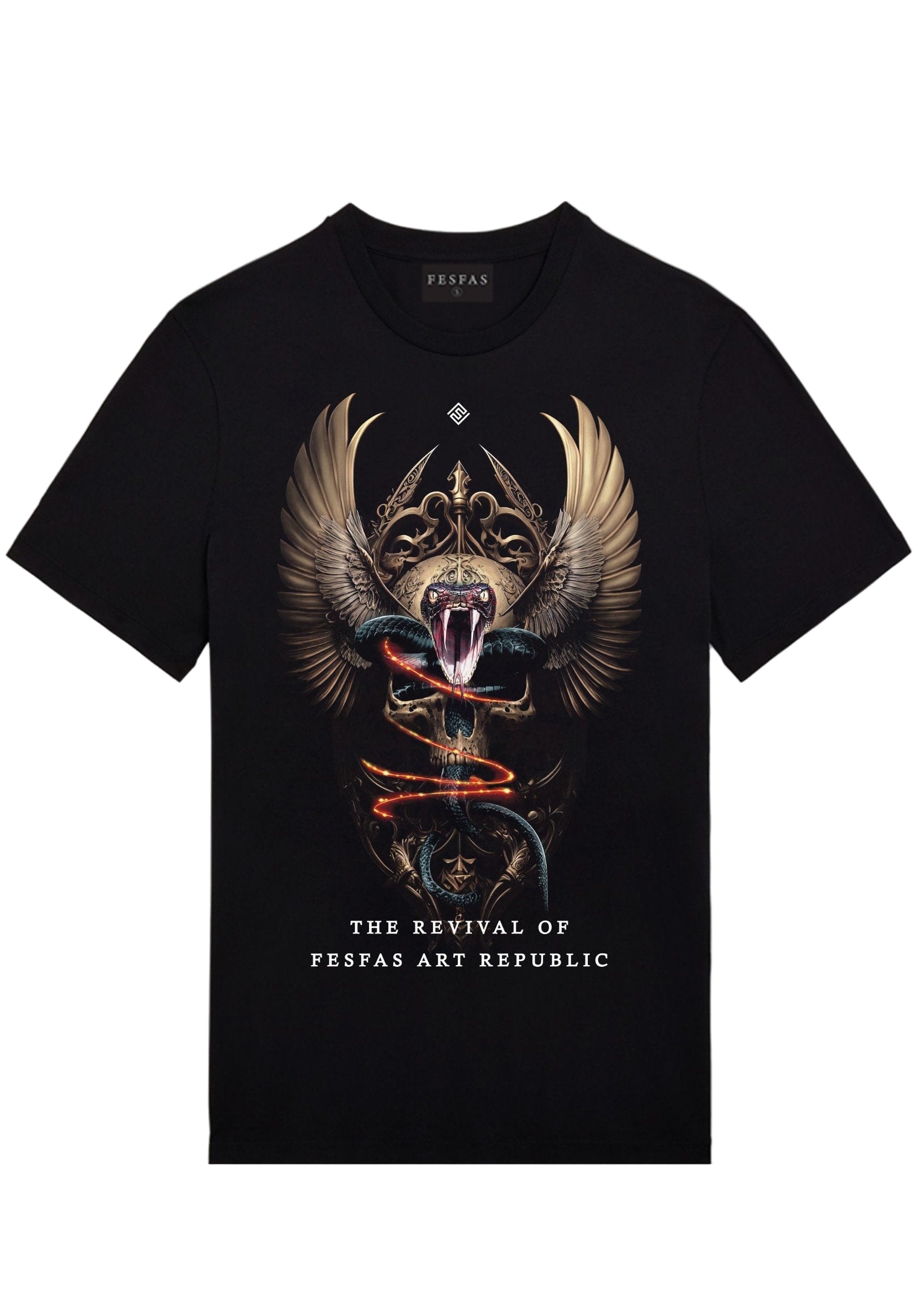 FesFas snake-print T-shirt | Black
