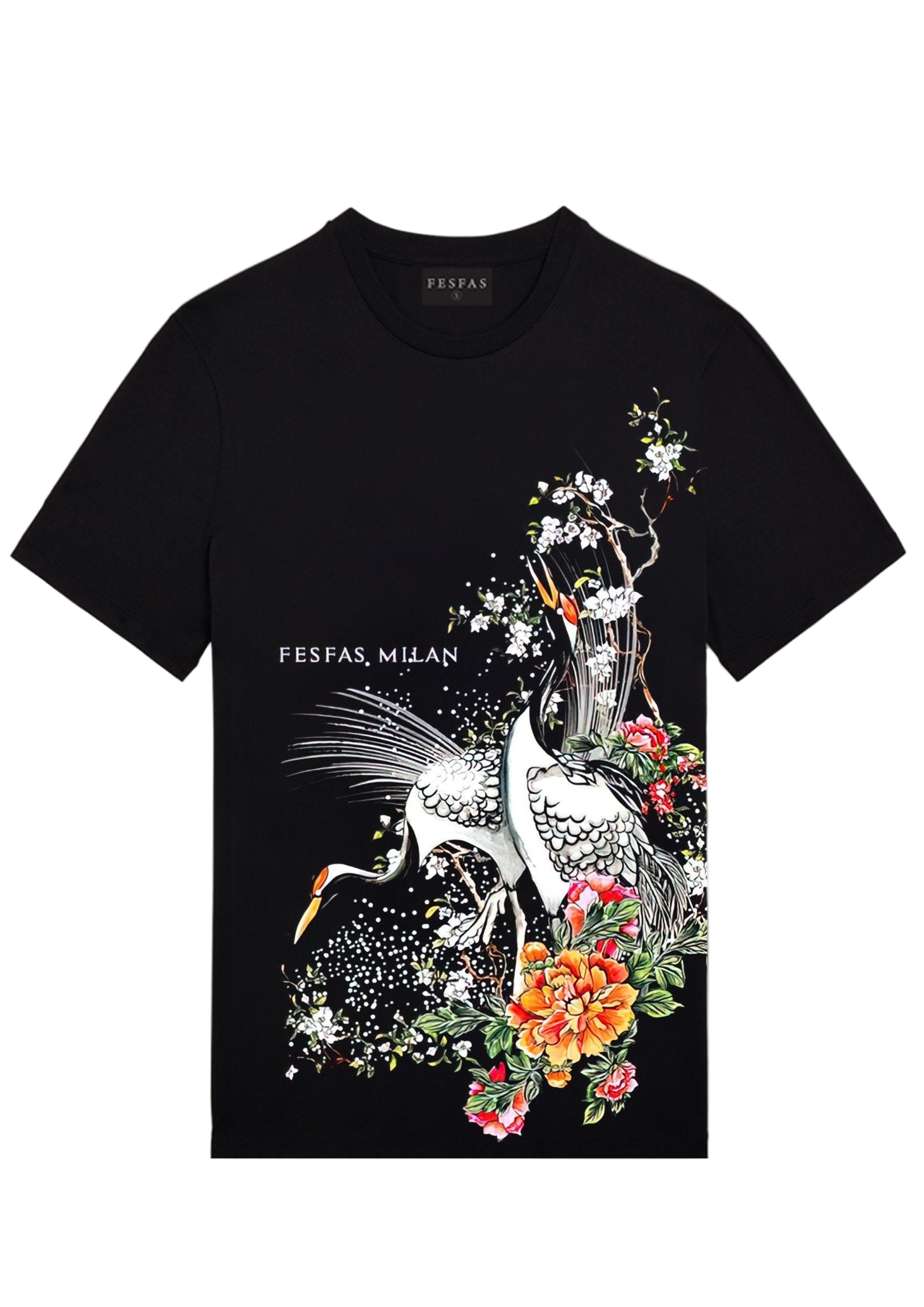 FesFas flowers-print T-shirt | Black