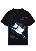 FesFas Crane-print T-shirt | Black