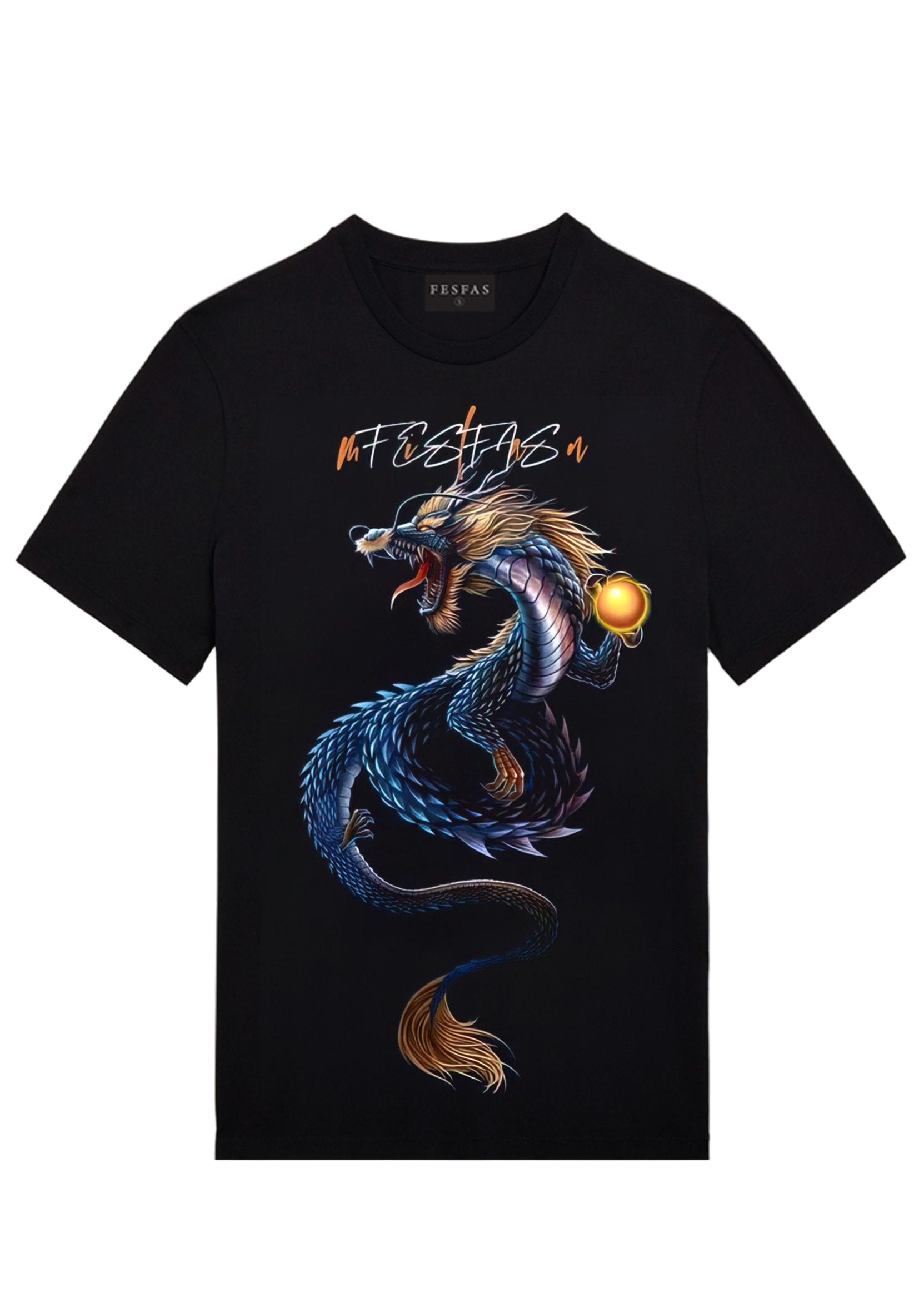 FesFas dragon-print T-shirt | Black