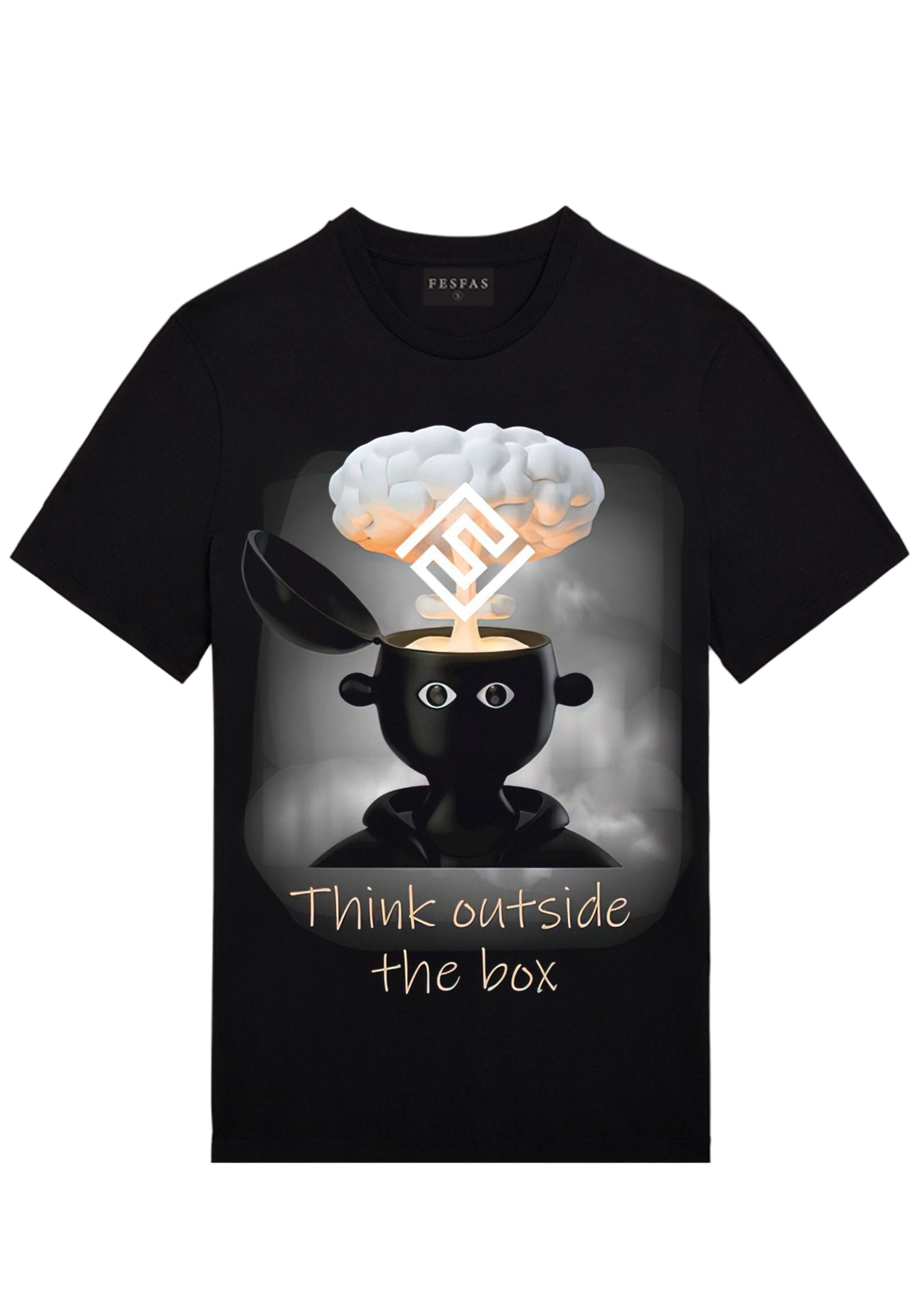 FesFas sheep-print T-shirt | Black