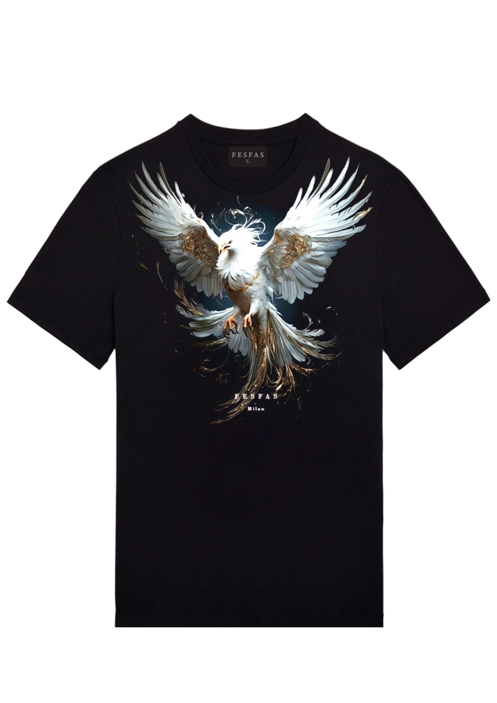 FesFas eagle-print T-shirt | Black