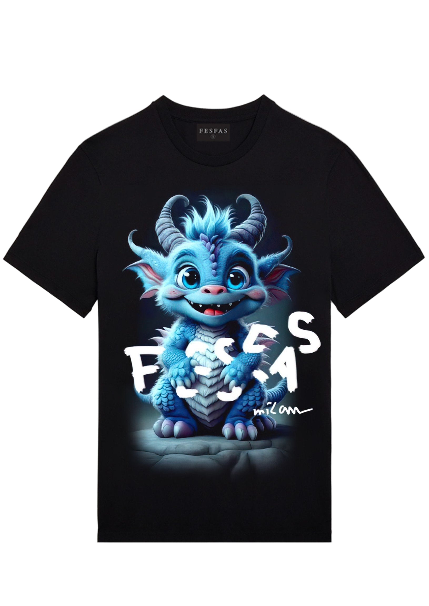 FesFas dragon-print T-shirt | Black