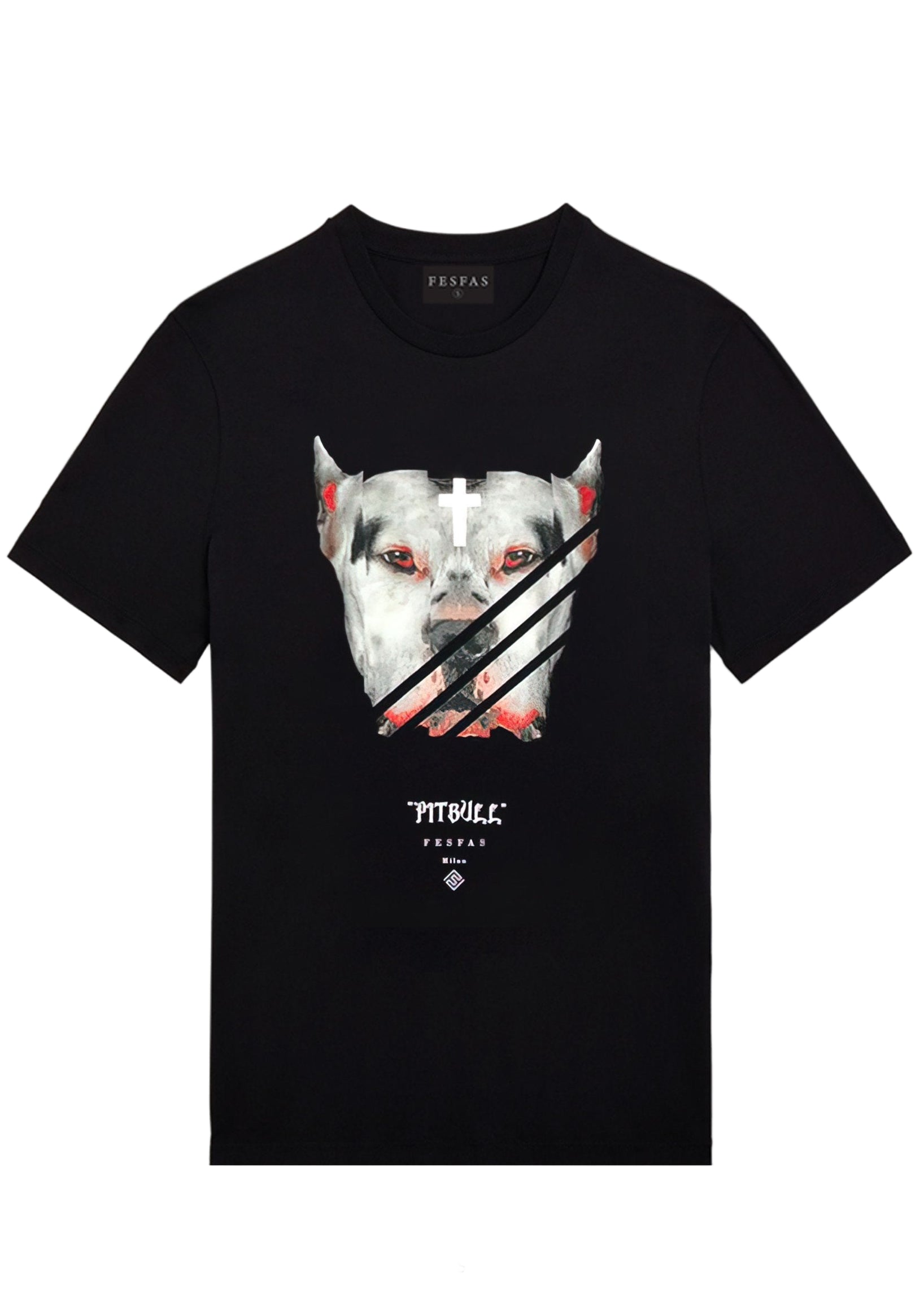 FesFas pitbull-print T-shirt | Black | Men