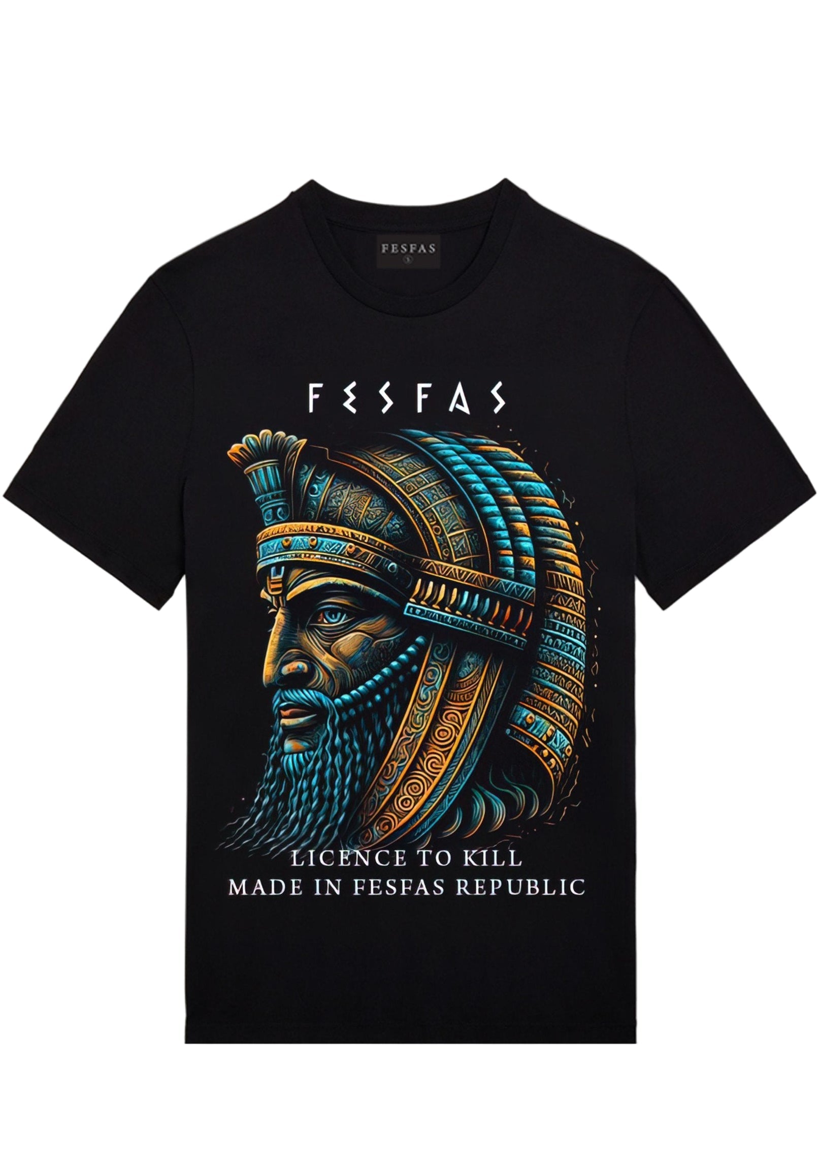 FesFas egypt-print T-shirt | Black