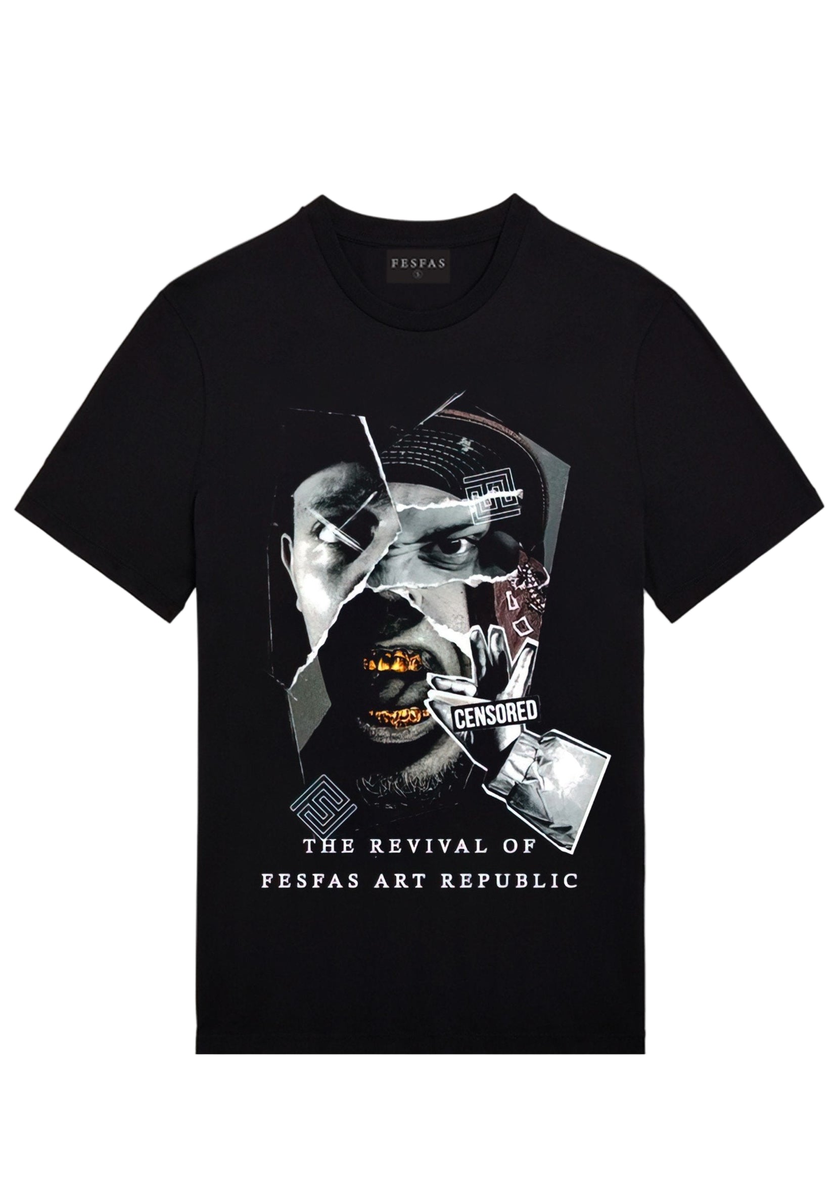 FesFas graphic-print T-shirt | Black