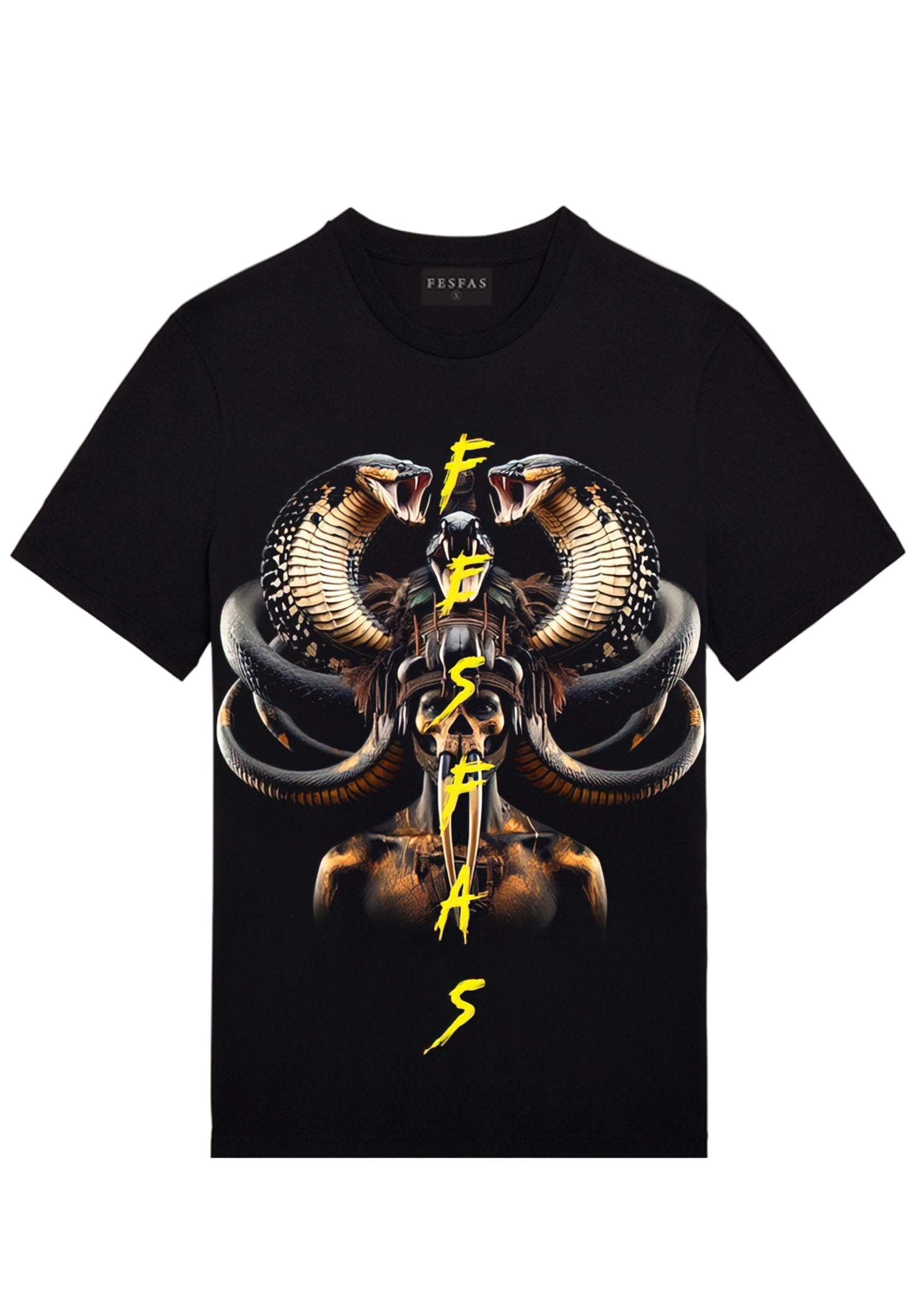 FesFas snake-print T-shirt | Black