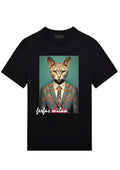 FesFas cat-print T-shirt | Black