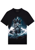 FesFas poseidon-print T-shirt | Black
