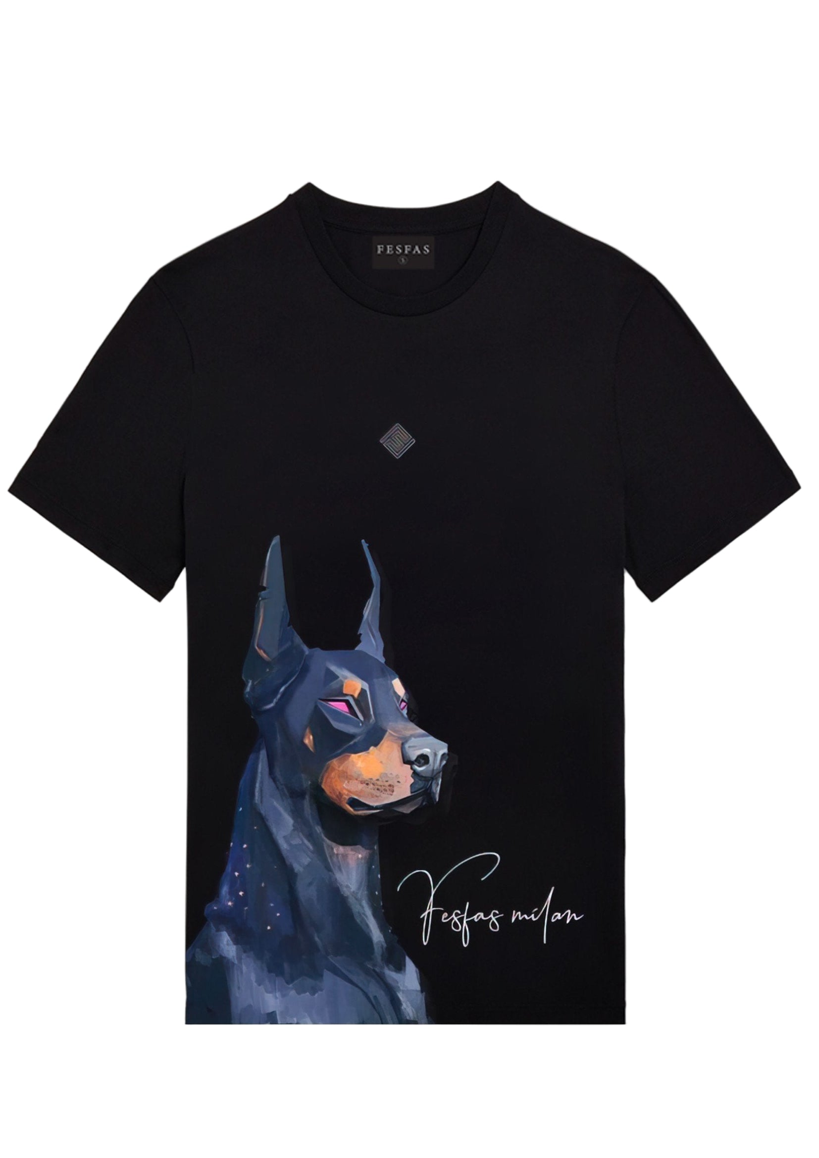 FesFas doberman-print T-shirt | Black