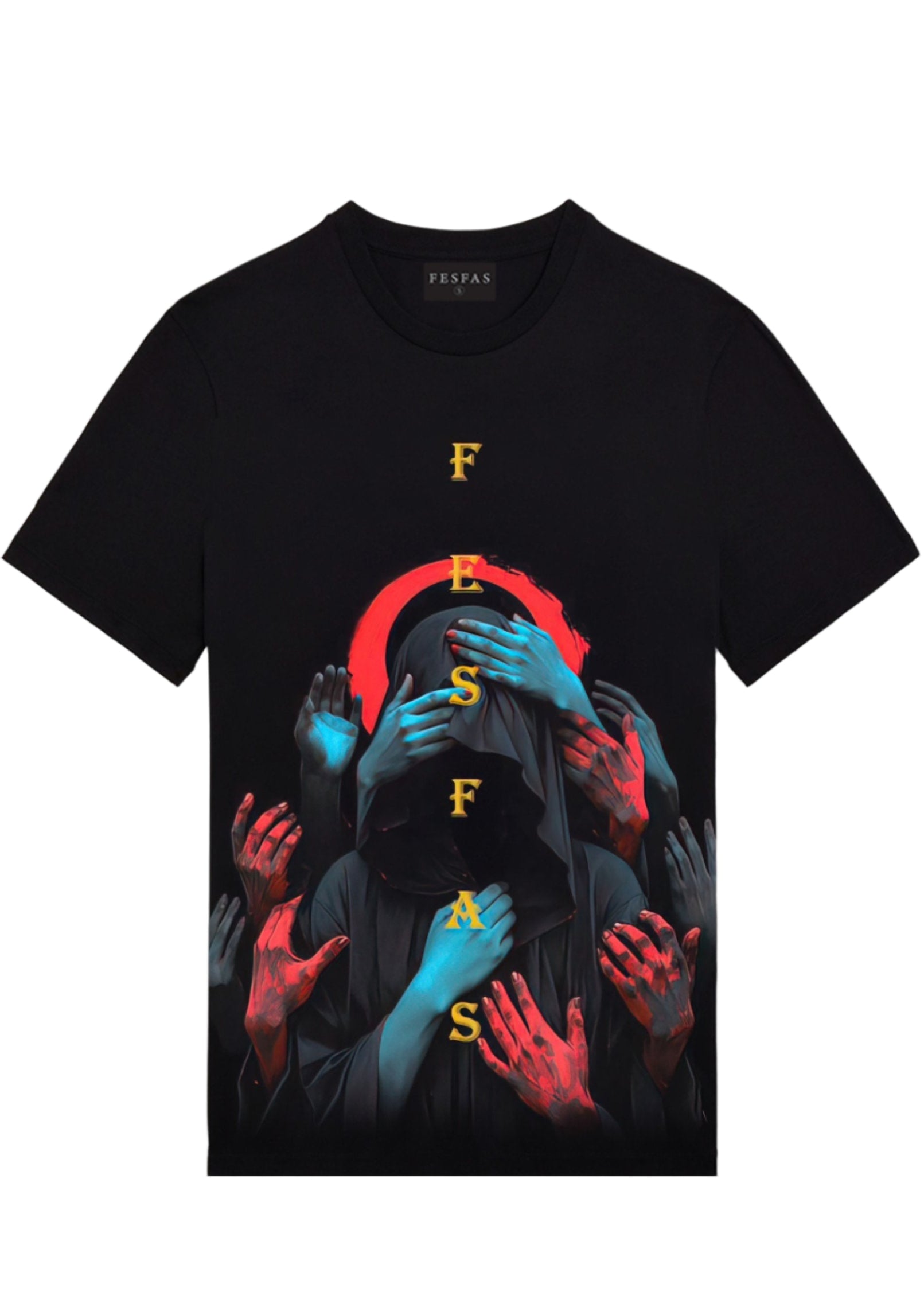FesFas hands-print T-shirt | Black