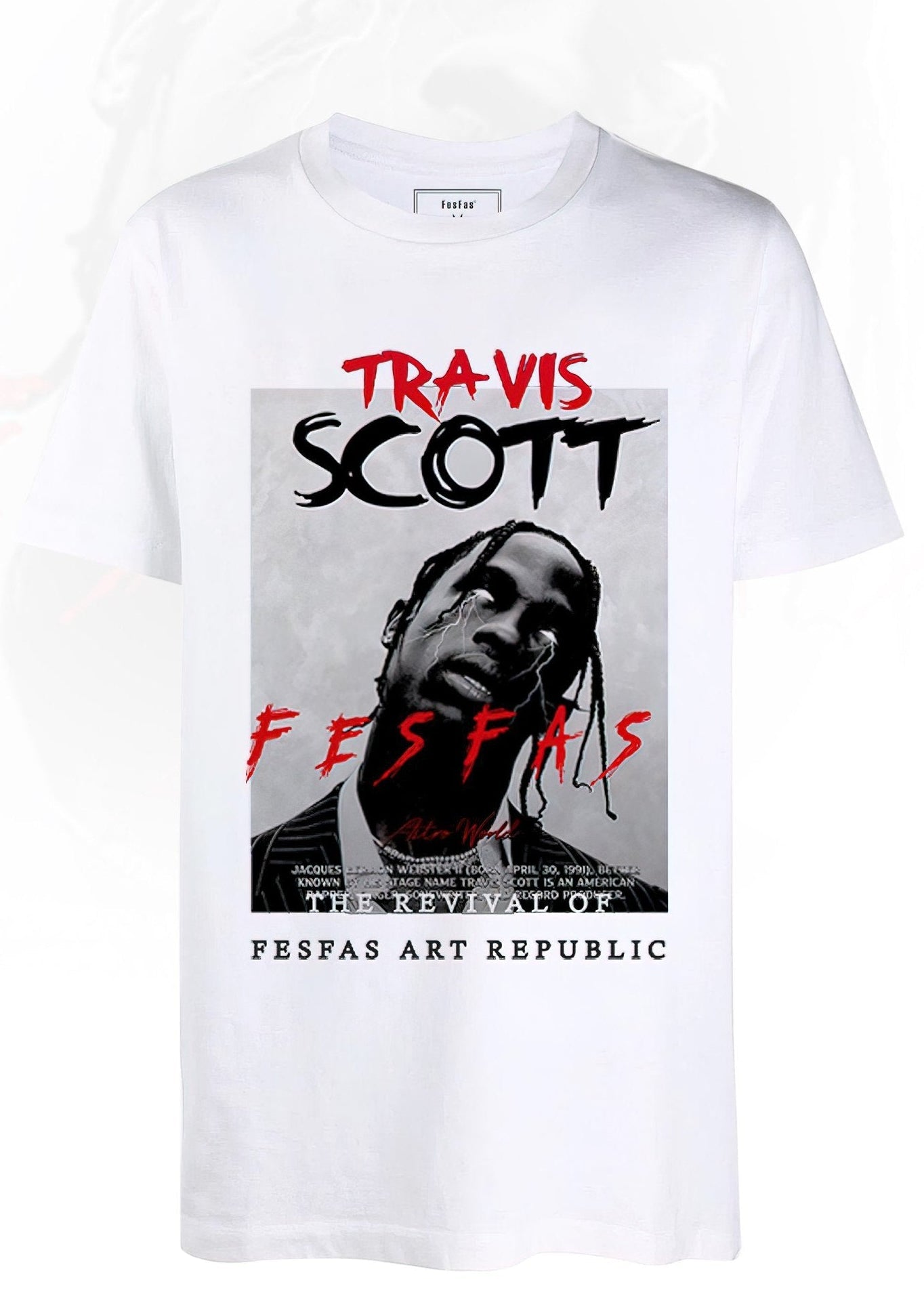 FesFas man-print T-shirt | White
