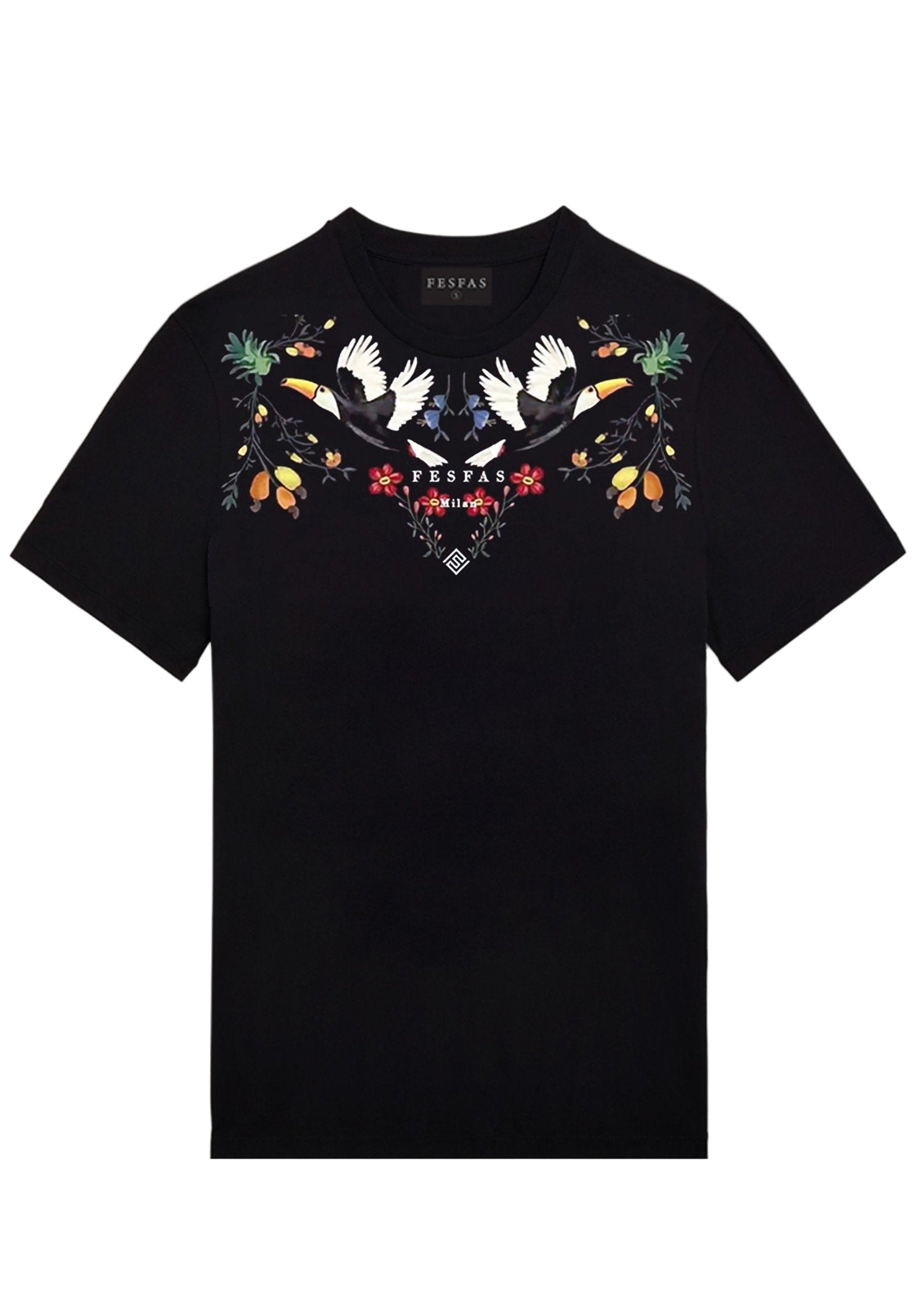 FesFas pelican-print T-shirt | Black