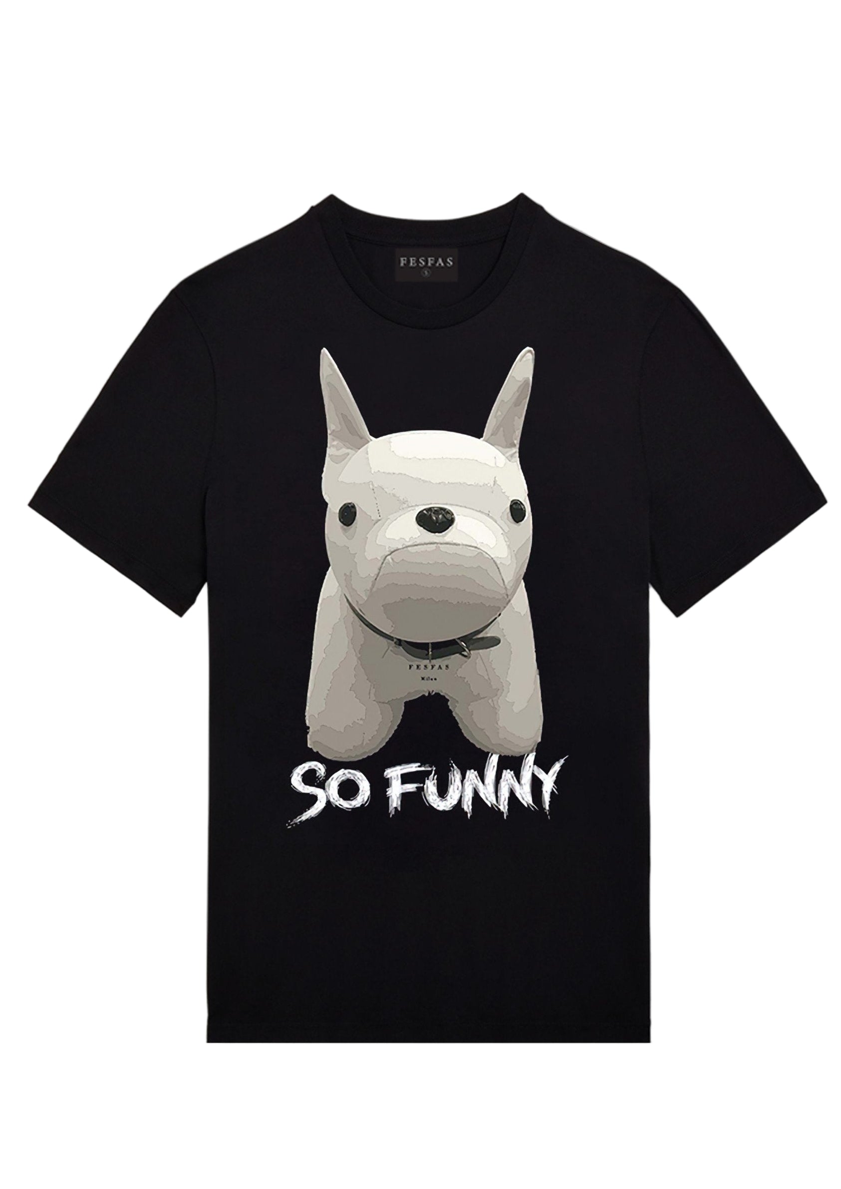 FesFas "So Funny"-print T-shirt | Black