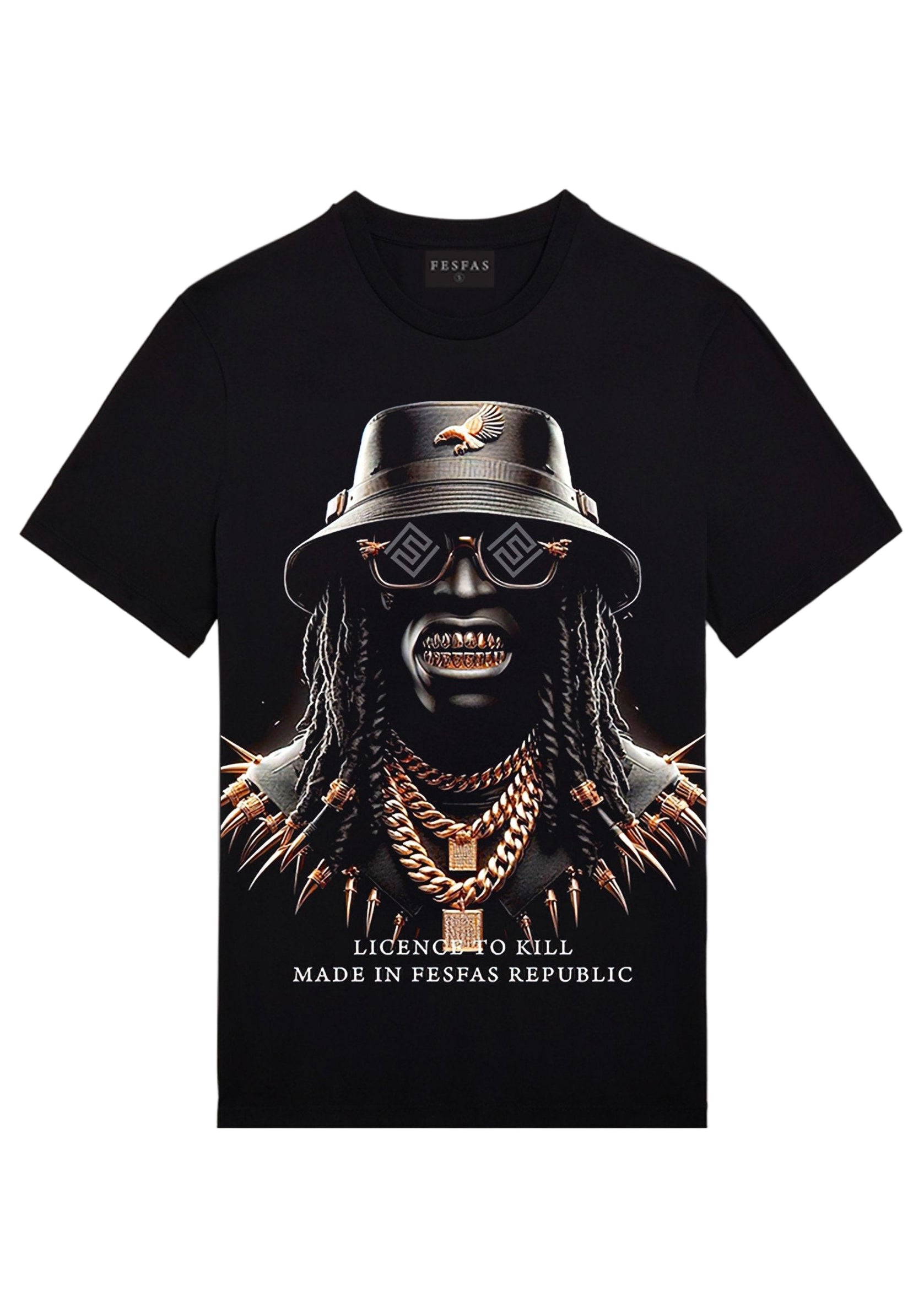 FesFas Character-print T-shirt | Black