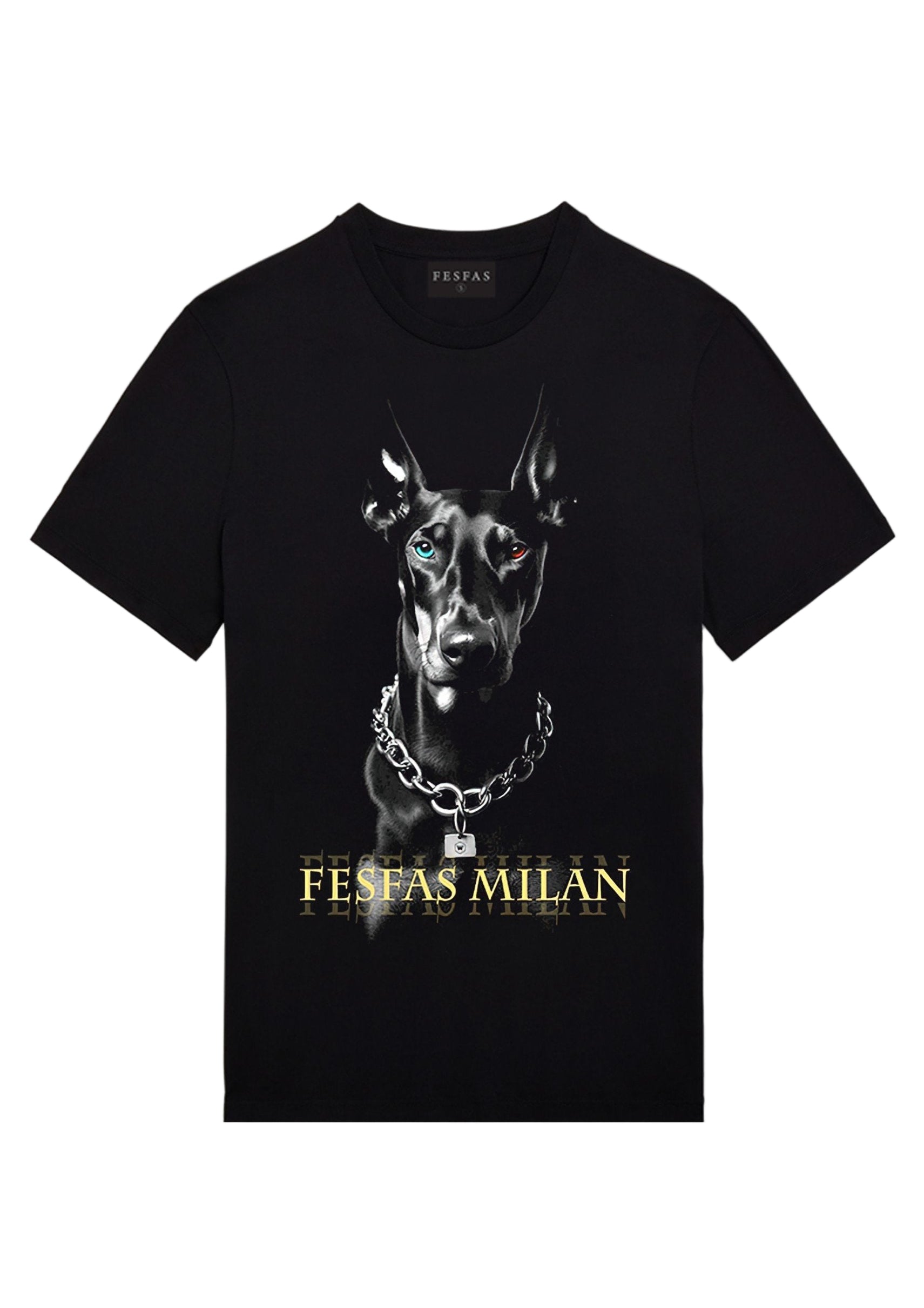 FesFas Doberman-print T-shirt | Black