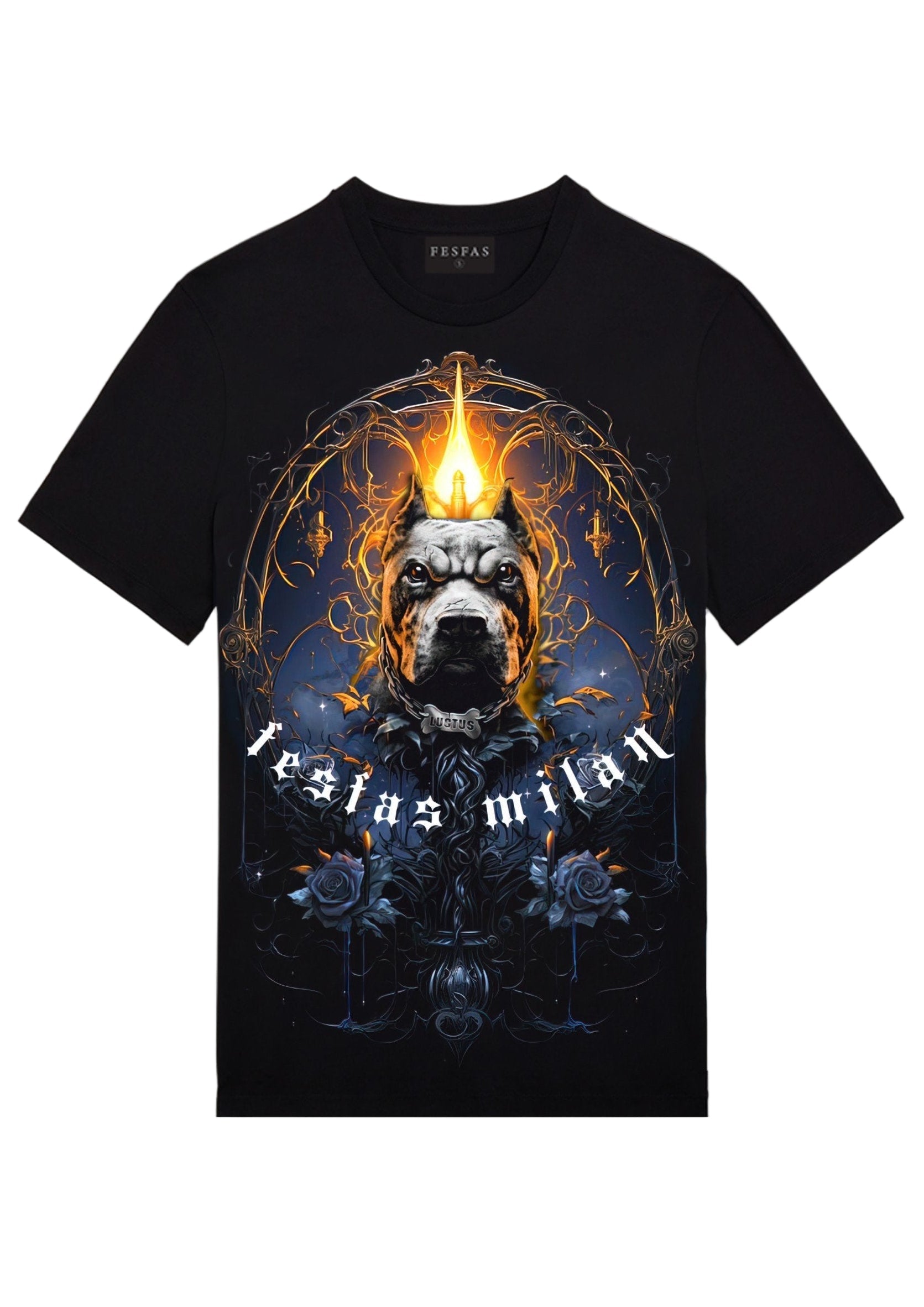 FesFas Pit Bull Terrier-print T-shirt | Black | Men