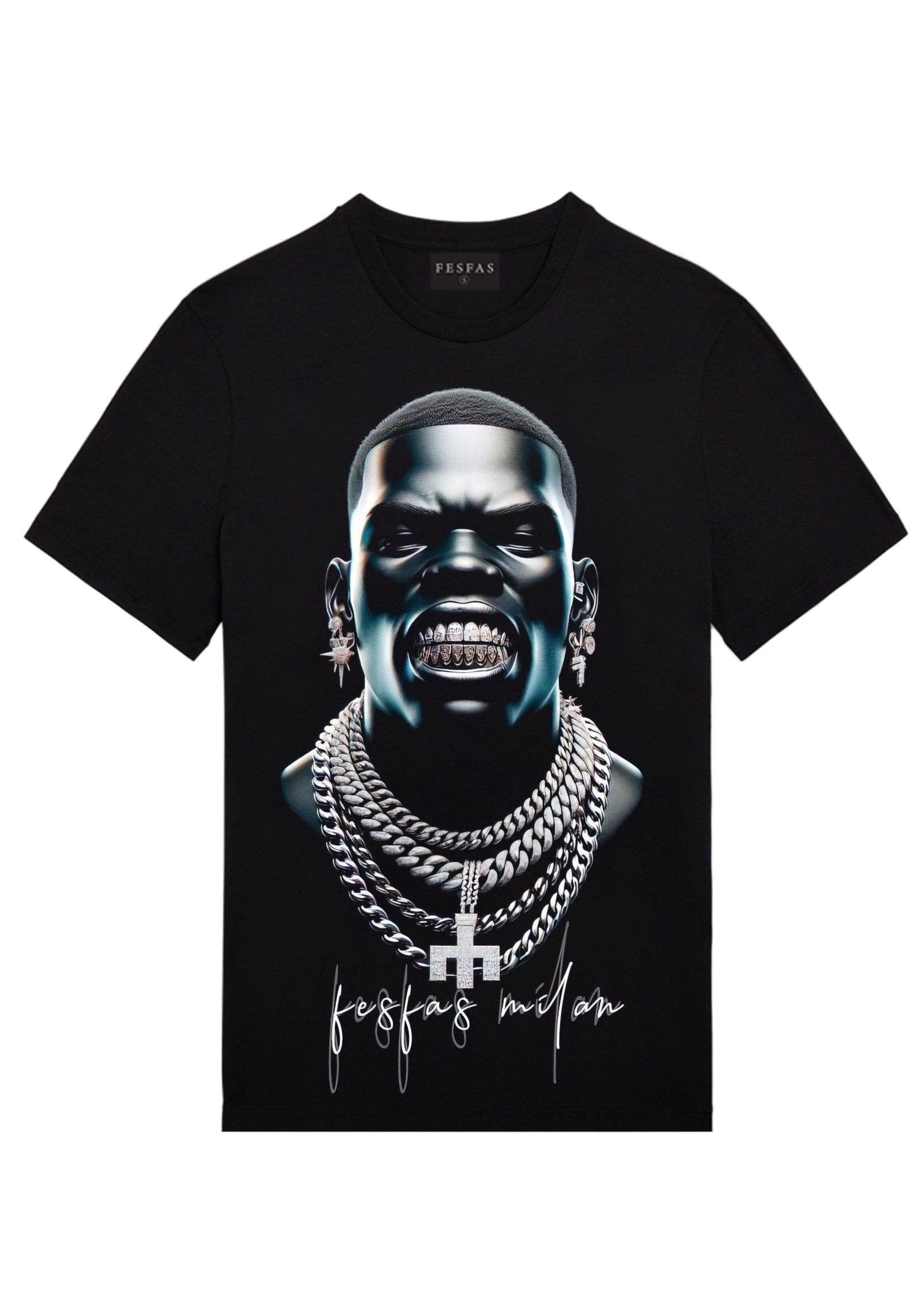 FesFas boxer-print T-shirt | Black