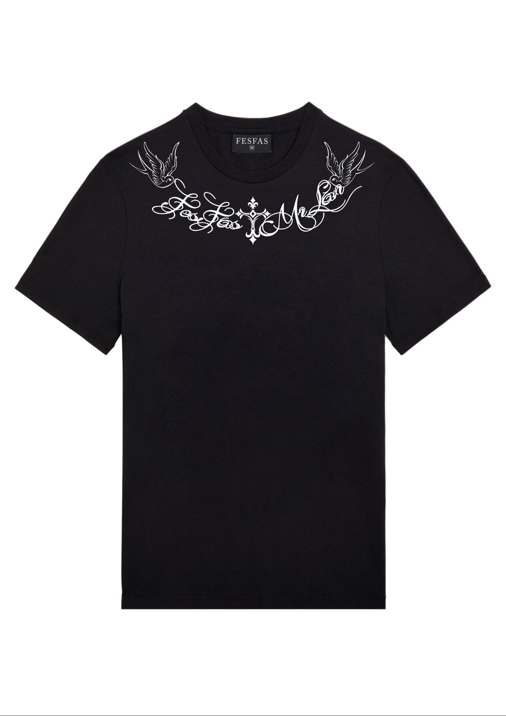 FesFas Cross-print T-shirt | Black