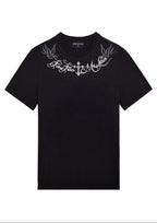 FesFas Cross-print T-shirt | Black