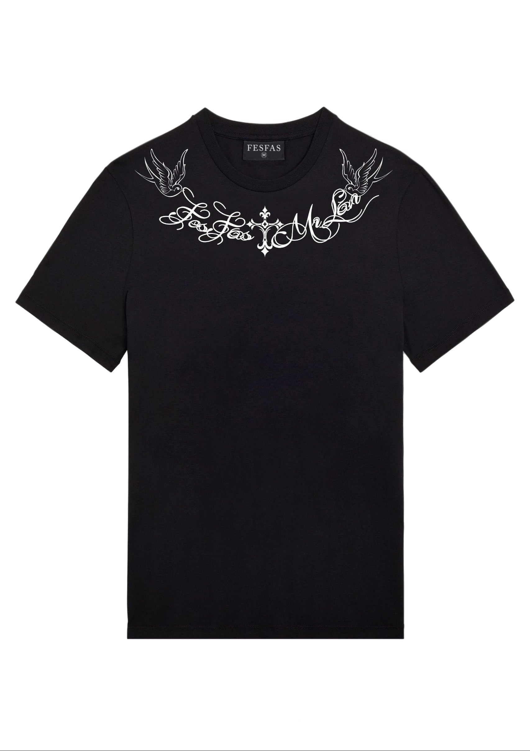 FesFas Cross-print T-shirt | Black