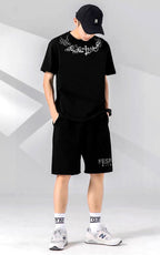 FesFas Cross-print T-shirt | Black