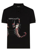FesFas Scorpion-print Polo Shirt | Black