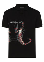 FesFas Scorpion-print Polo Shirt | Black