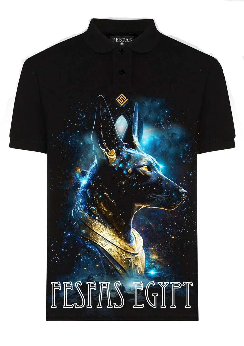 FesFas Doberman-print Polo Shirt | Black