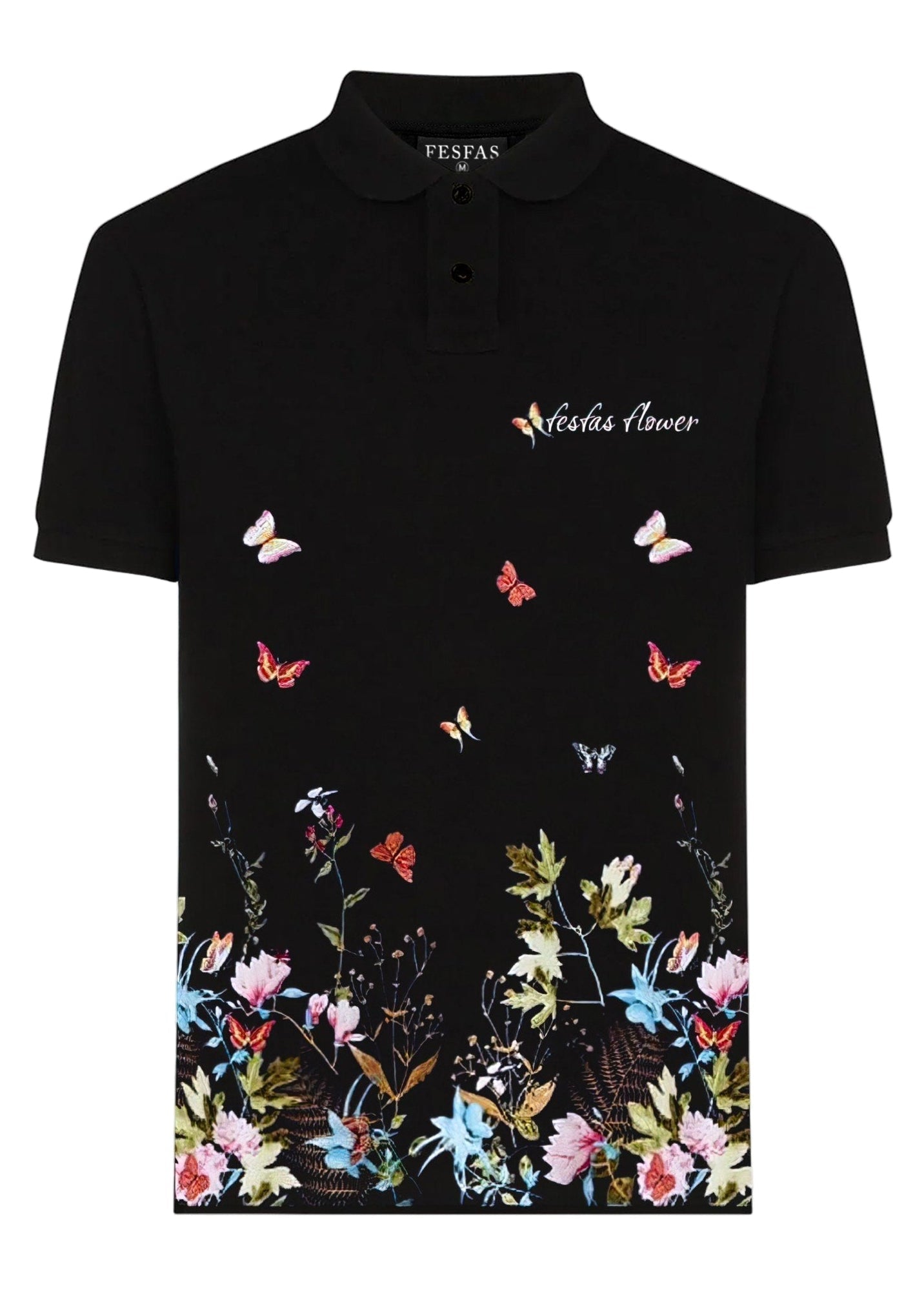 FesFas Floral-print Polo Shirt | Black