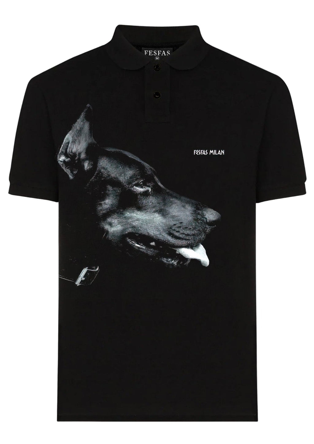 FesFas Doberman-print Polo Shirt | Men | Black