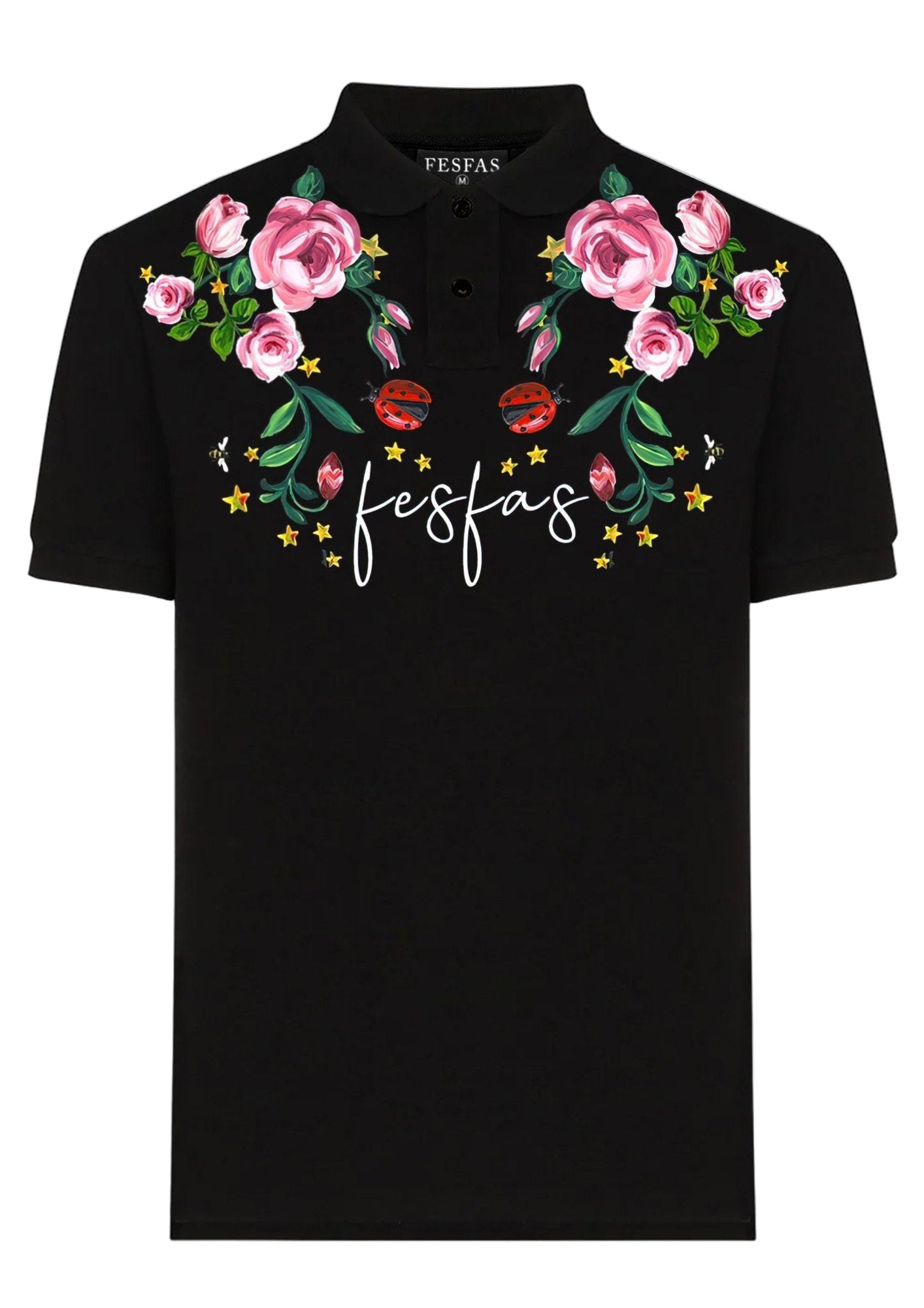FesFas Floral-print Polo Shirt | Black