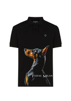 FesFas Doberman-print Polo Shirt | Black