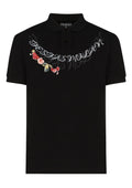 FesFas Floral-print Polo Shirt | Black