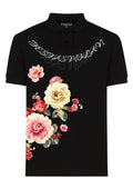 FesFas Floral-print Polo Shirt | Black