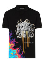FesFas Medusa-print Polo Shirt | Black