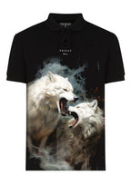 FesFas Wolf-print Polo Shirt | Black