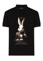 FesFas Rabbit-print Polo Shirt | Black
