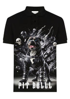 FesFas Bulldog-print Polo Shirt | Black