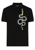 FesFas Snake-print Polo Shirt | Black